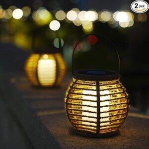 2 Pack Waterproof Solar Lanterns